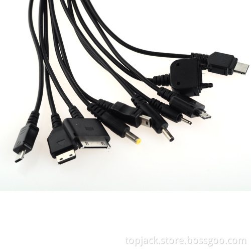 10-in-1 USB Powered Charging Cable for iPod/PSP/Cell Phones